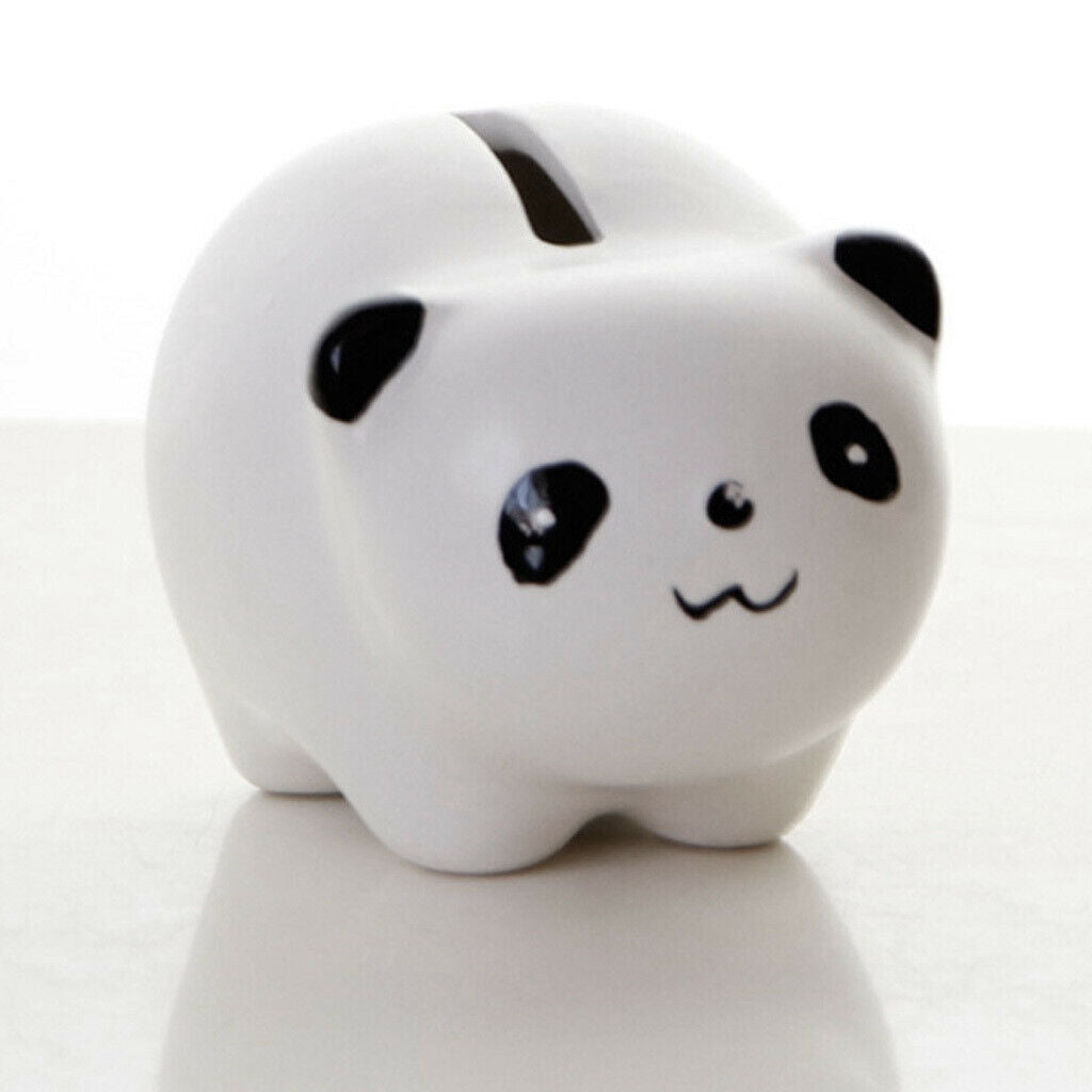 Cute Cartoon Animals Design Ceramic Money Saving Bank White Panda