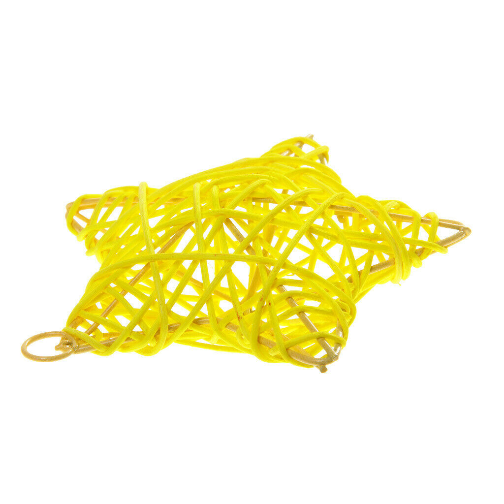 10cm Cane Rattan Decoration Christmas Wedding Ornament Star Yellow