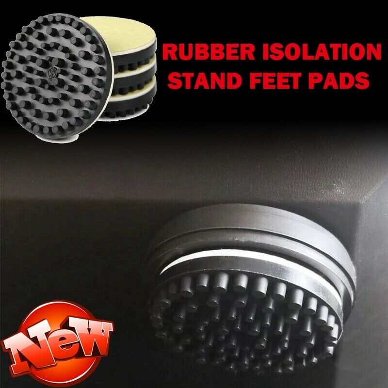 Rubber Isolation Stand Feet Pads Turntable Record Player Vibration Reducer 4 PCS