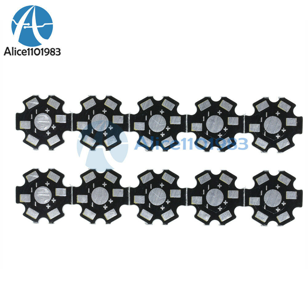 20PCS 20MM 1W 3W 5W high Power LED Universal Aluminum Plate Heat Sink  Black