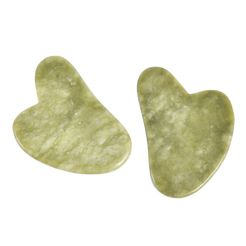 1PC Natural Guasha Facial Jade Face Body Care SPA Gua Sha Board Massager .l8