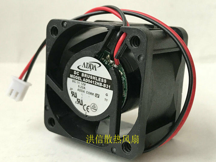 For ADDA 4028 AD0412HB-B31 12V 0.22A 2wire cooling fan 40 * 40 * 28MM 2-Pin
