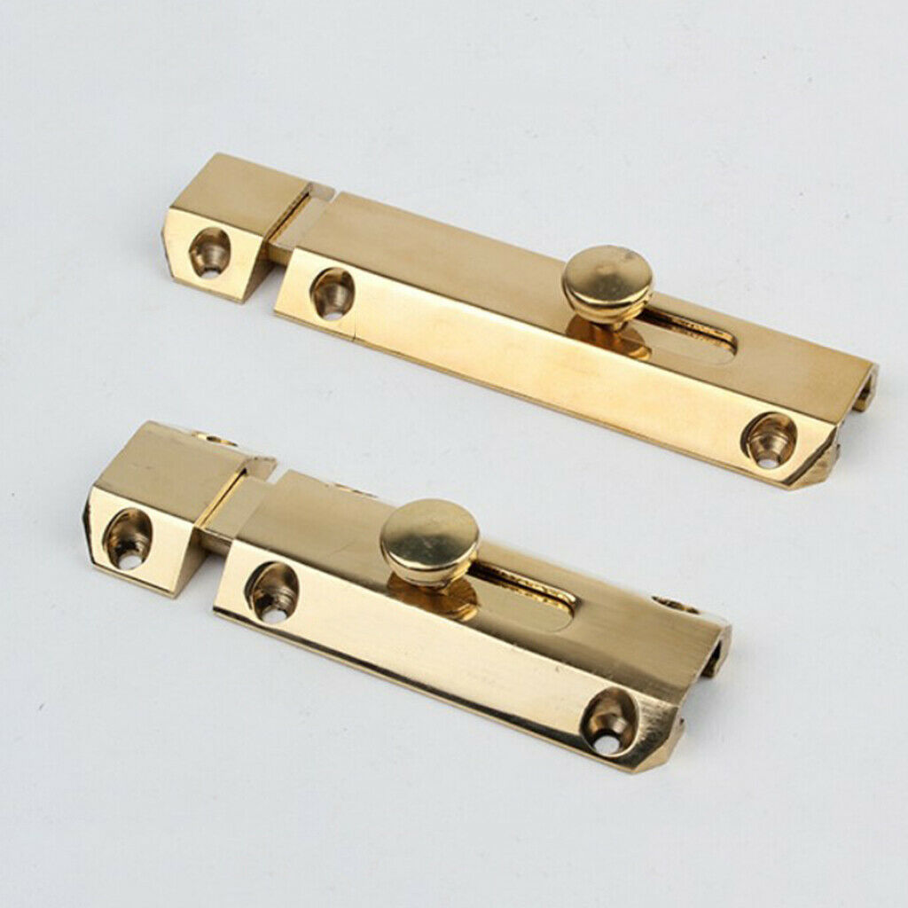 Brush Copper Door Slide Bolt Lock Gate Bolt Latch Safety Guard  100 x 33 x 20mm