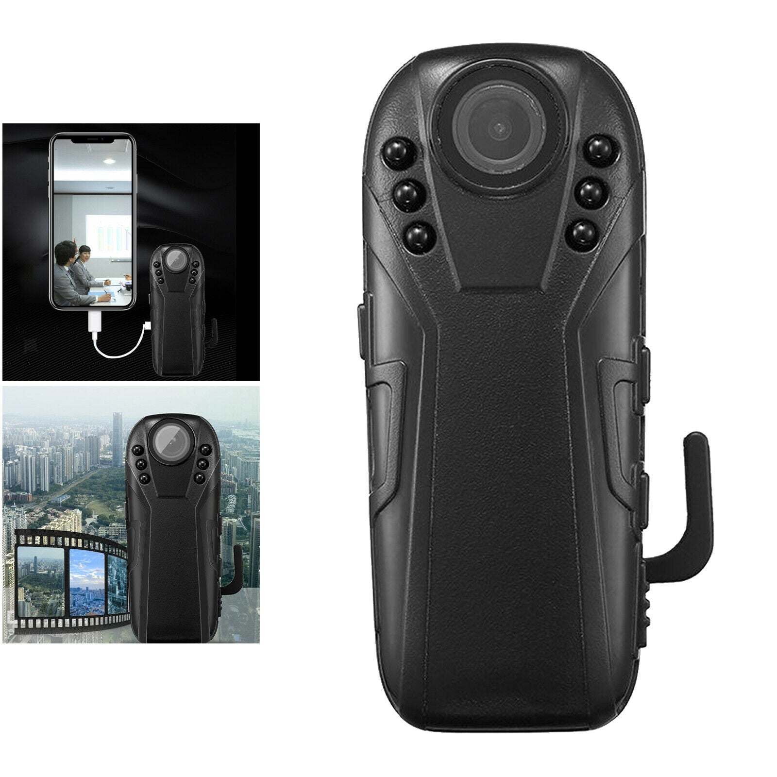Mini Video Recorder Portable Camera with Clip Motion Detection for Meeting