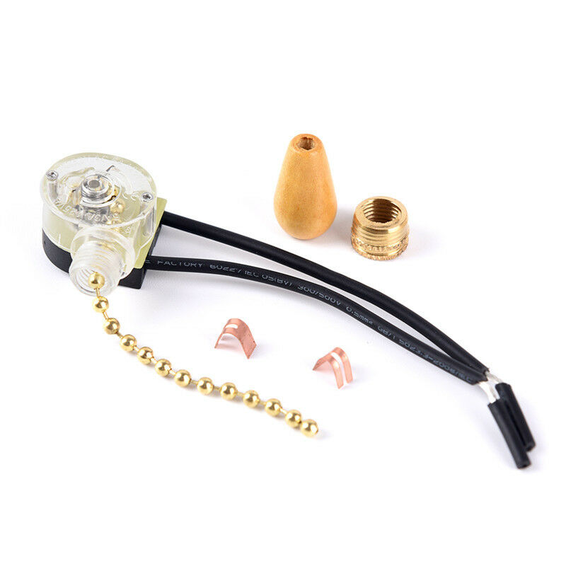 250V DIY Light Accessorie 3A Zipper Switch Pull Switch Lamp Chain Switch .l8