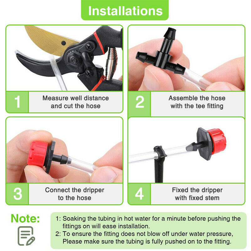 164 PCS Micro Drip Irrigation Automatic Timer Plant Watering Garden Hose System