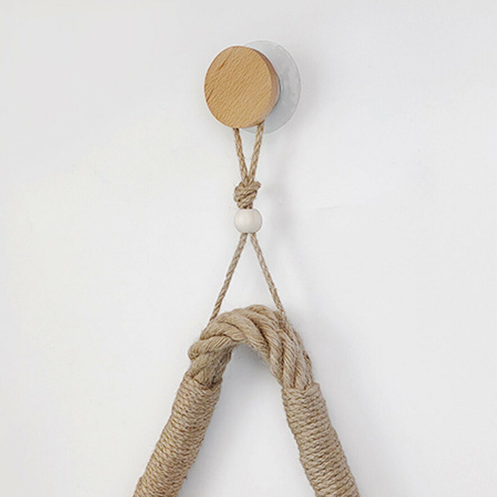Wooden Natural Toilet Paper Roll Holder Rack for Bead Decoration Bathroom Hotel