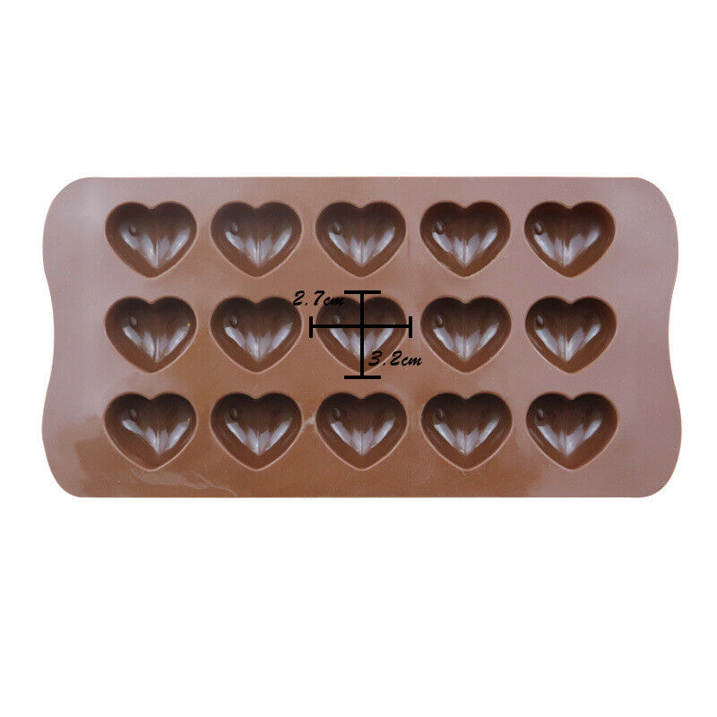 Heart Shaped Silicone Chocolate Fondant Cake Mold Ice Cube Mould Baking T.l8