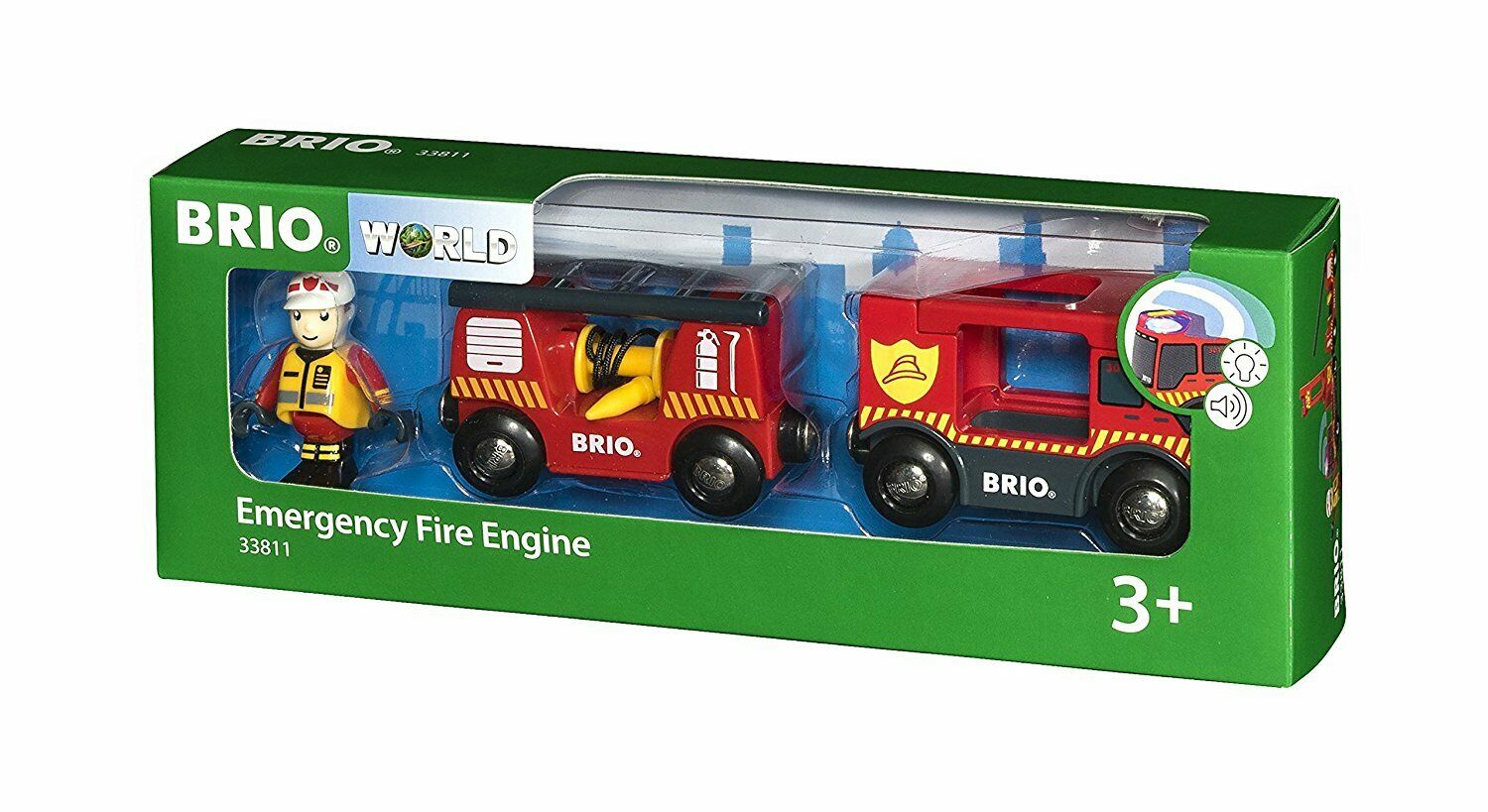 33811 BRIO Emergency Fire Truck(Wooden Train Railway Age 3 Years+