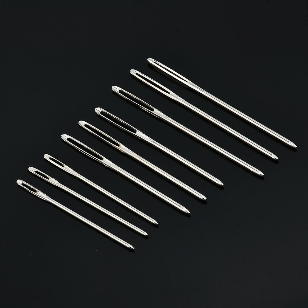 9Pcs/kit 3 Sizes Sewing Tools Stainless Steel Knitting Yarn Blunt Needles Lot