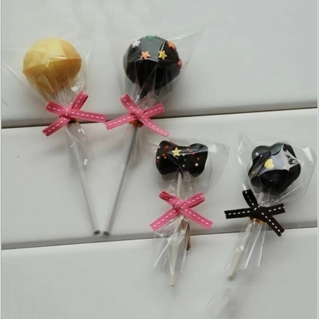 100 Packs Clear Large Size Cellophane Cone Bags Cello Treat Favor Bags Cake