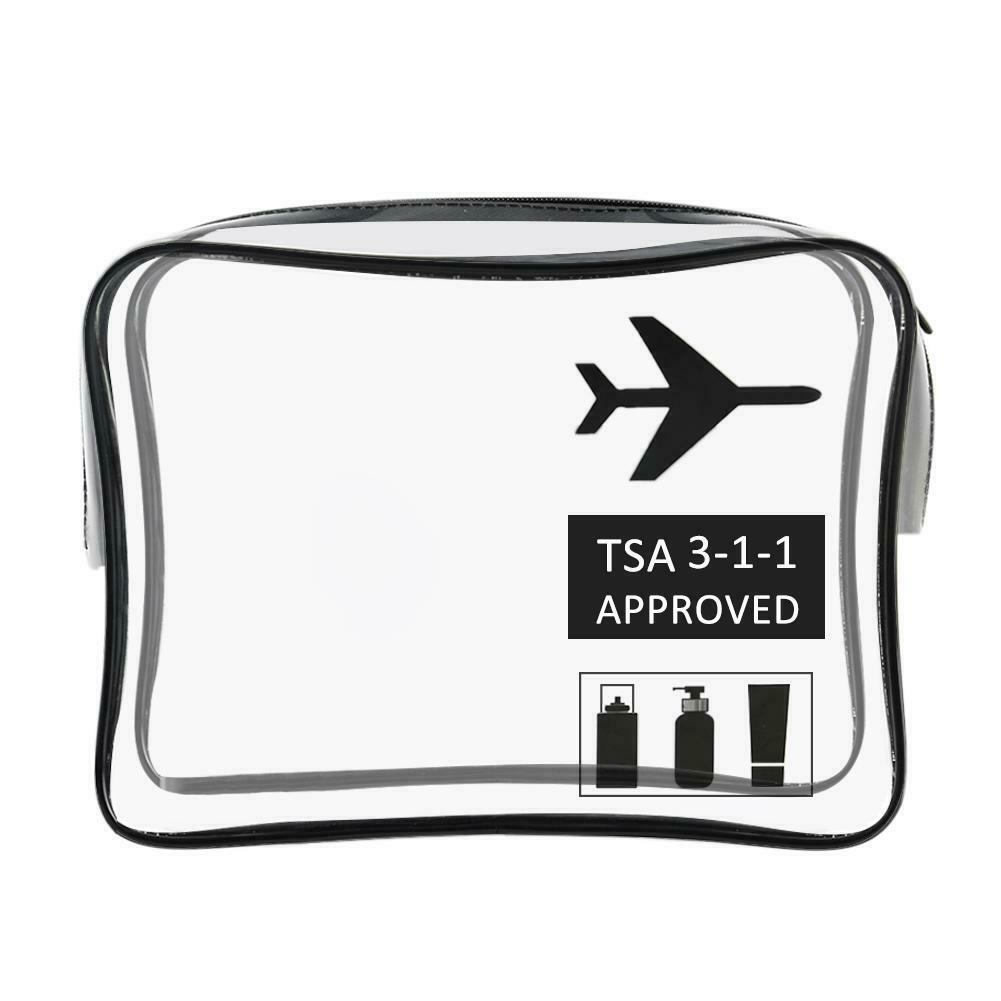 Unisex TPU Transparent Waterproof Cosmetic Bag Travel Makeup Organizer Case @