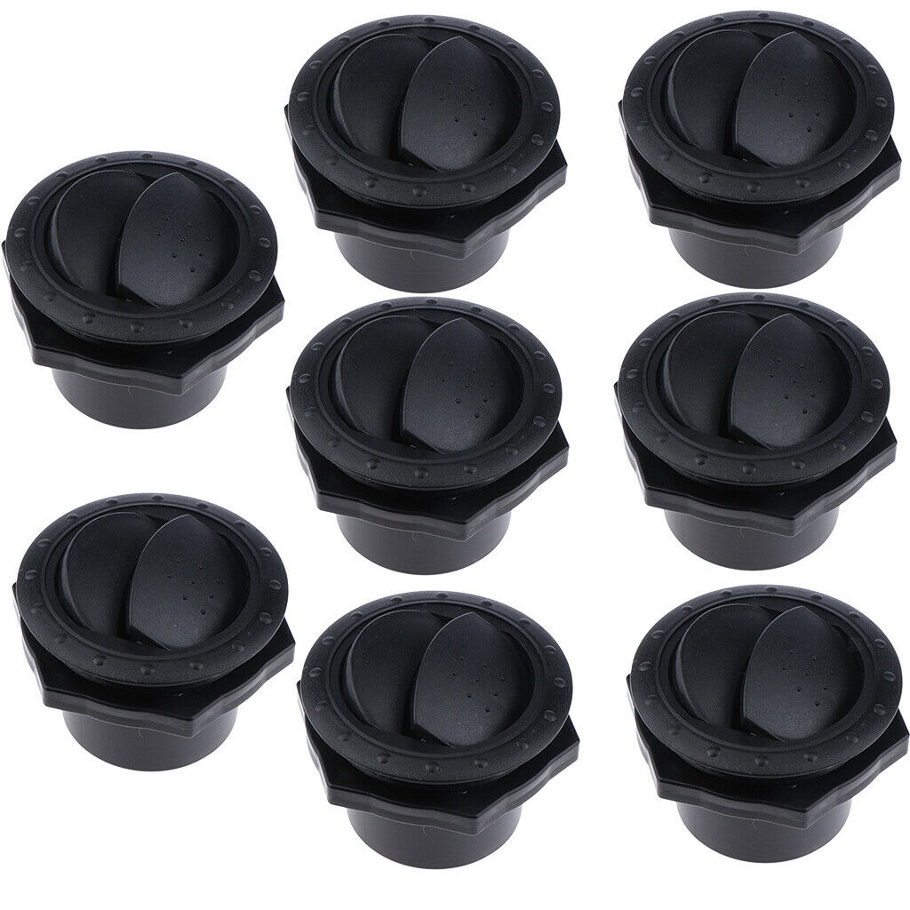 8x Universal 70mm A/C Air Outlet Vent Ventilation for Boats Yacht New Black