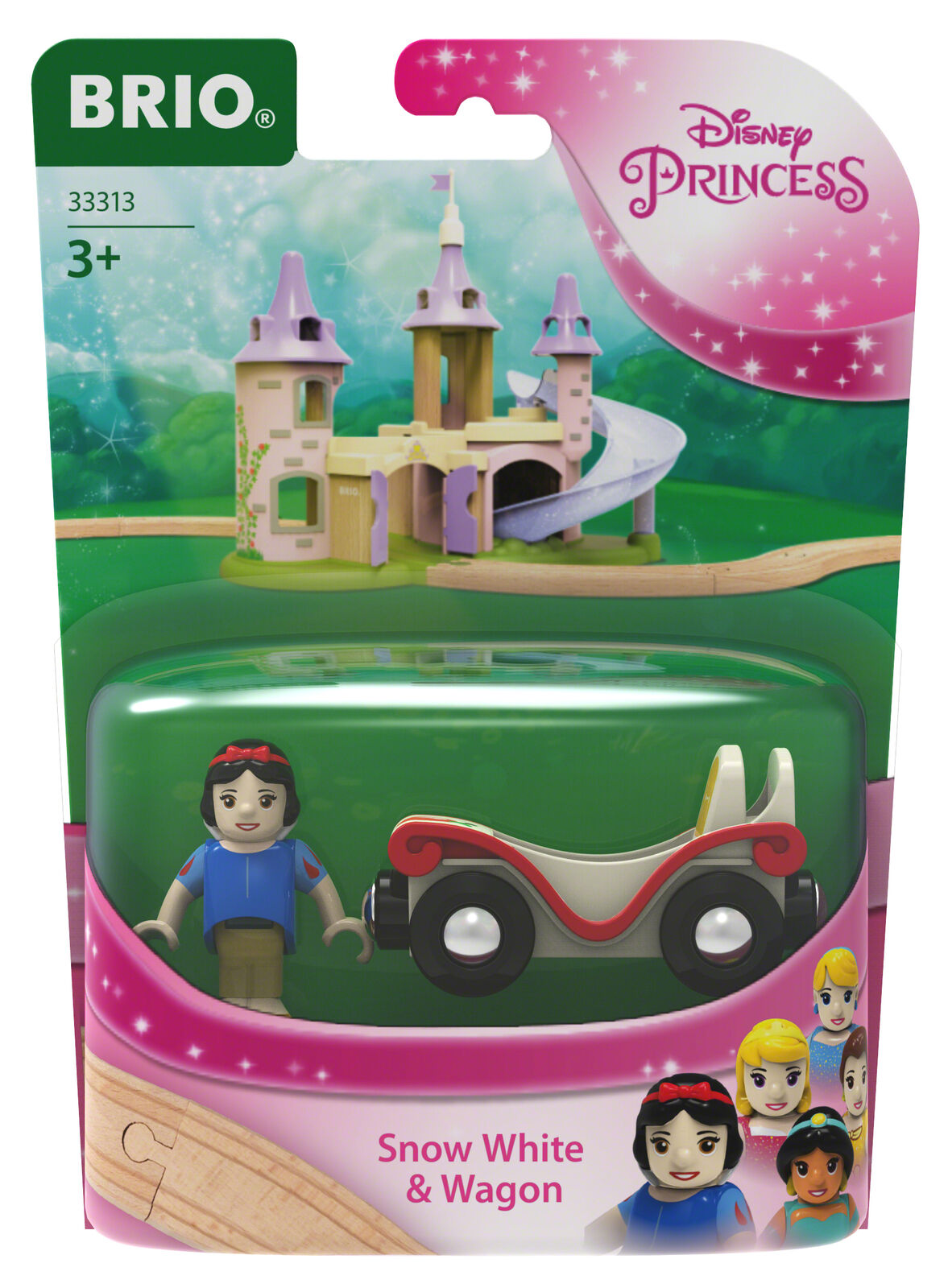 33313 BRIO Disney Princess Snow White & Carriage Set Wooden Train Track Age 3yr+