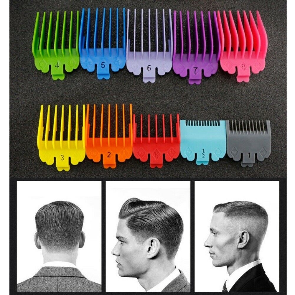 10pcs Set Clippers Calipers Hairdressing Supplies Haircut Positioning Limit Comb