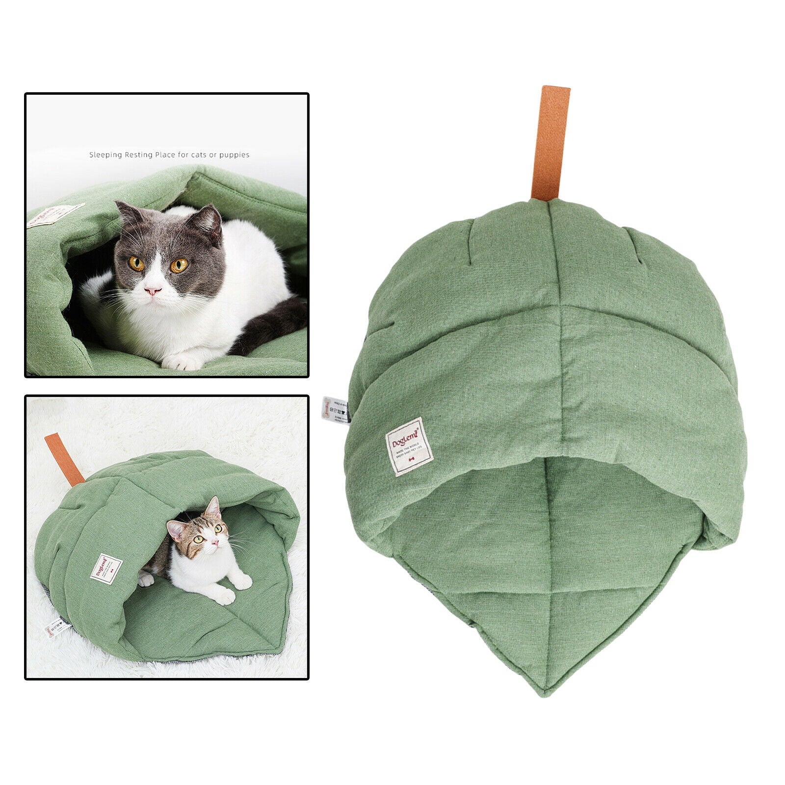Leaf Soft Washable Dog Pet Bed Warm Basket Cushion Blanket Cat House Mat