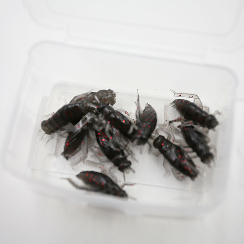 10pcs/Bag Cricket Fishing Lures Black Soft Insect Artificial Bait_DD