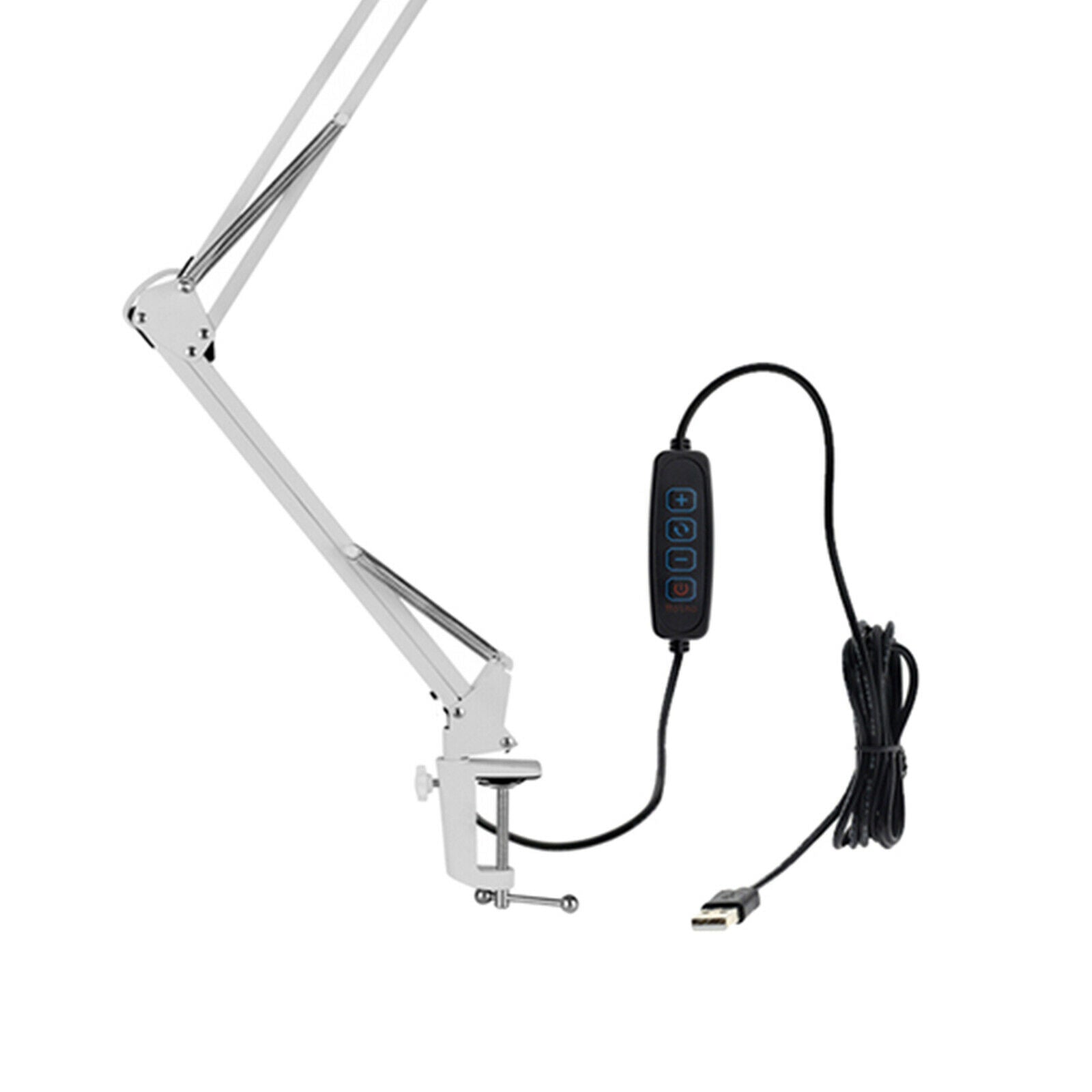 Eye Protection LED Reading Lamp with Clip Bedside Long Arm Table Light