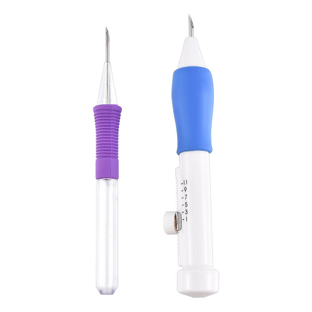 US DIY Embroidery Knitting Punch Needle Pen Sewing Tool Kit Thread Set New