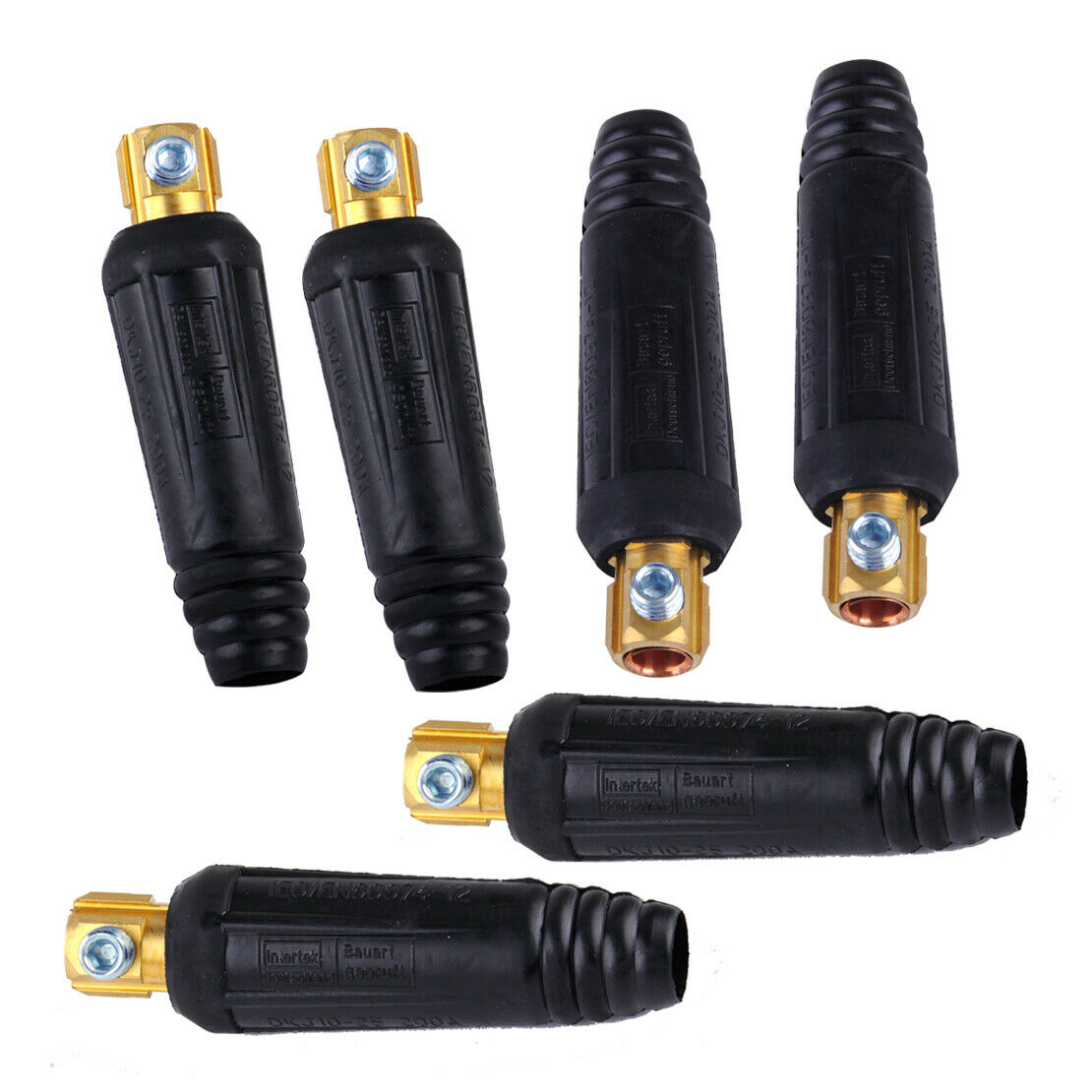 6 Set Quick Fitting Welding Machine Cable Connector Plug EU Style DKJ10-25 An