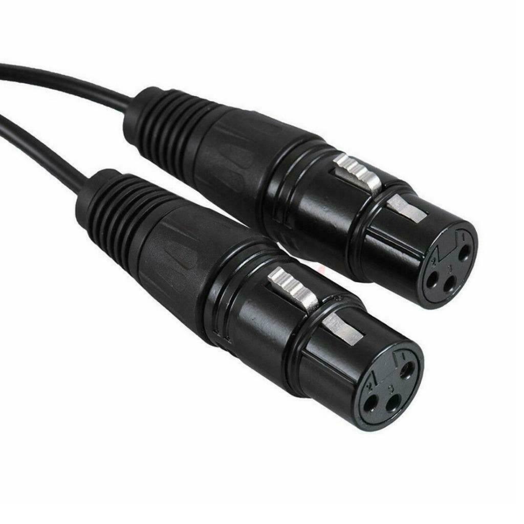 3.5mm TRS Male to Double XLR Female Balanced Interconnect Audio Cable 1.5m
