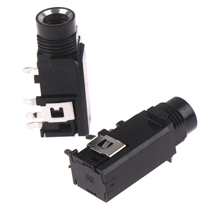 3pcs/lot 6.35mm Jack stereo female socket connector audio adapter 4pin UK.l8