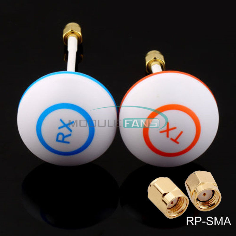 5.8GHz Circular Polarized Mushroom Antenna RP-SMA Set Tx/Rx for Multicopter New