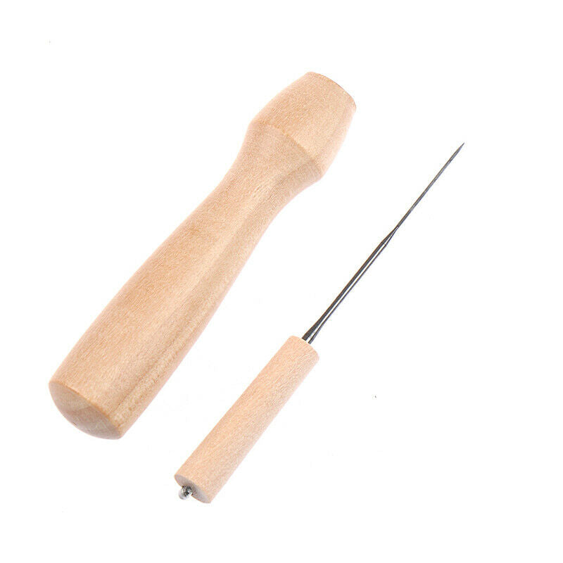 Wooden Handle Holder with Felting Needles DIY Craft Sewing Needlework Fel.l8