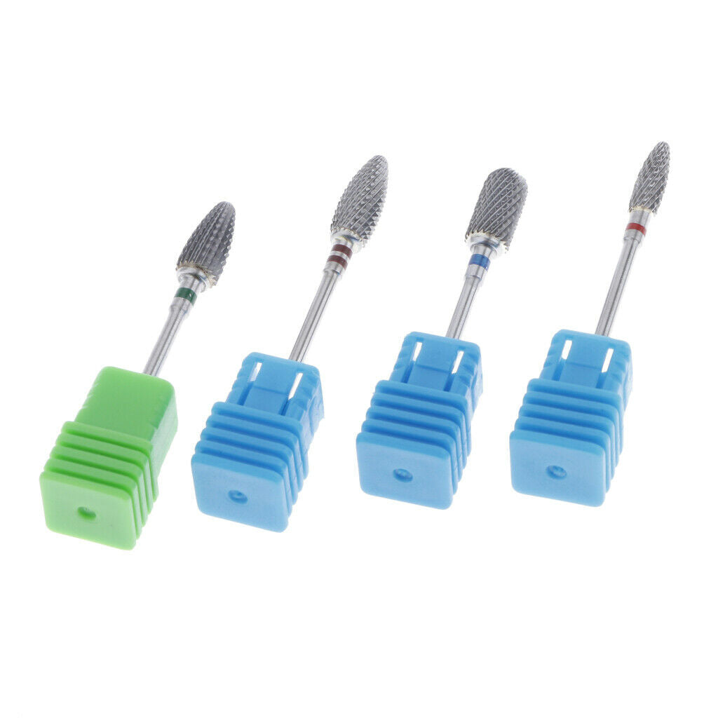 Professional Nail Drill Bits Set for Acrylic Nails - 4pcs - Different Coarse
