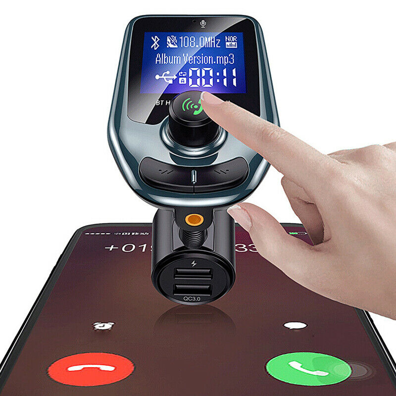 12-24V Car Cigarette Lighter Socket Dual USB Charger Bluetooth Audio Transmitter