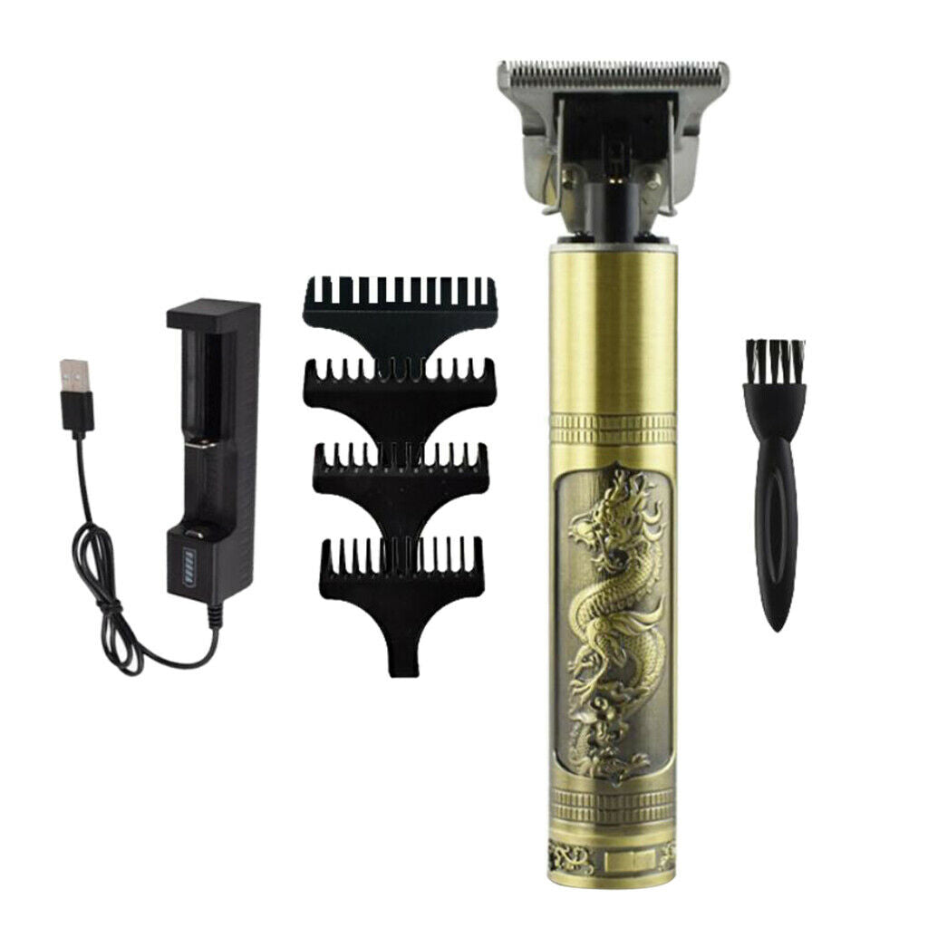 Electric Trimmer Boys Men's Hair Cutting Clipper & Gown Kit T Outliner