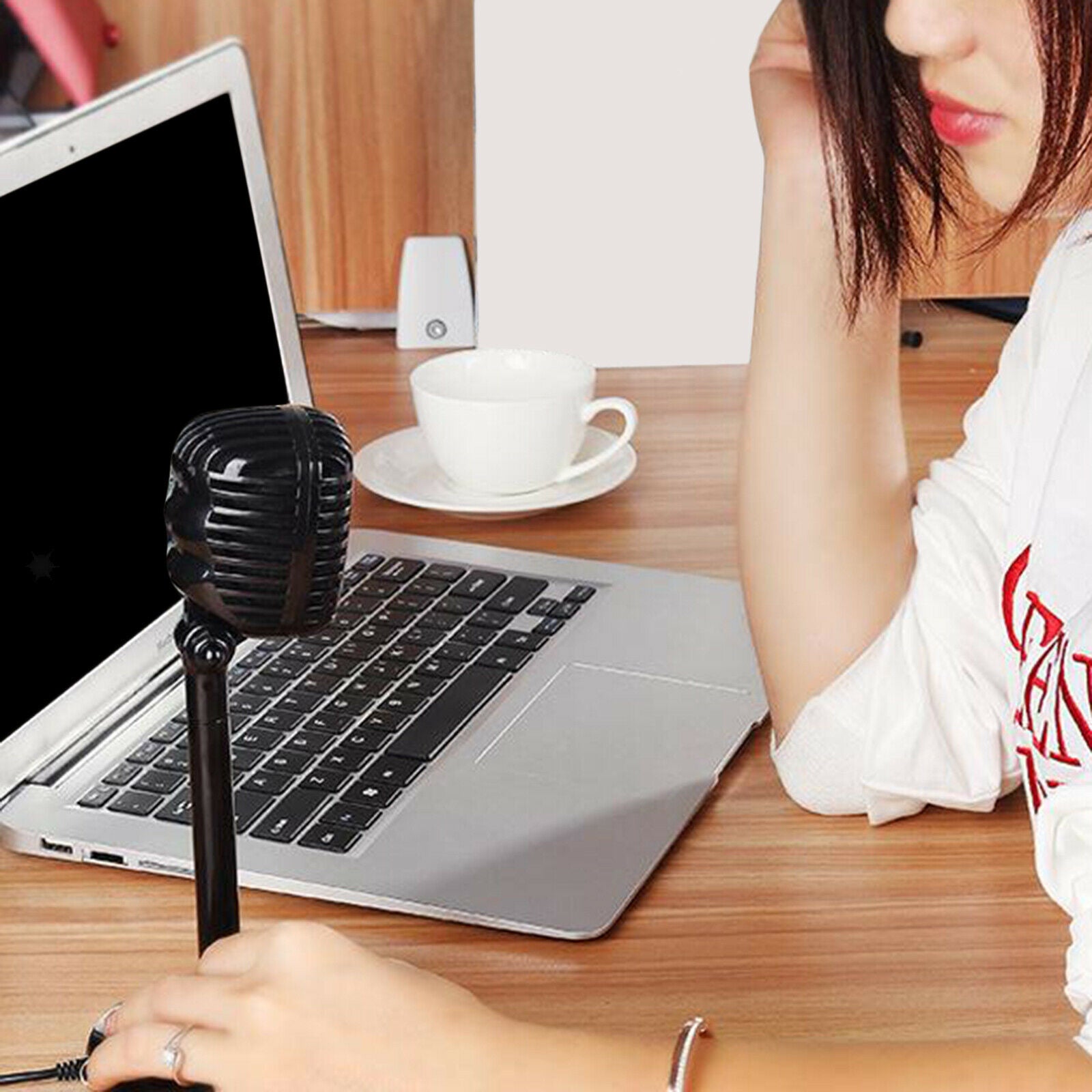 USB Microphone Omnidirectional Condenser Podcast PC Mic USB Plug and Play for