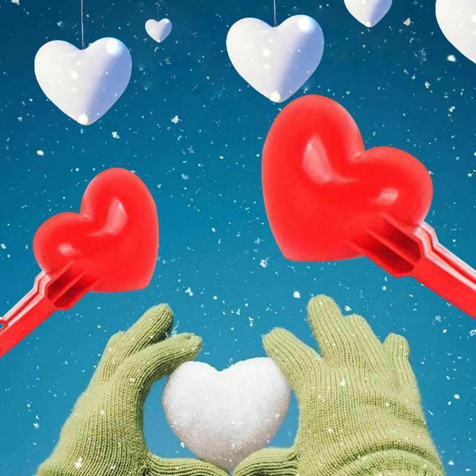 Outdoor Love Heart Snowbal Maker Child Snow Sand Mold Winter Outdoor Games