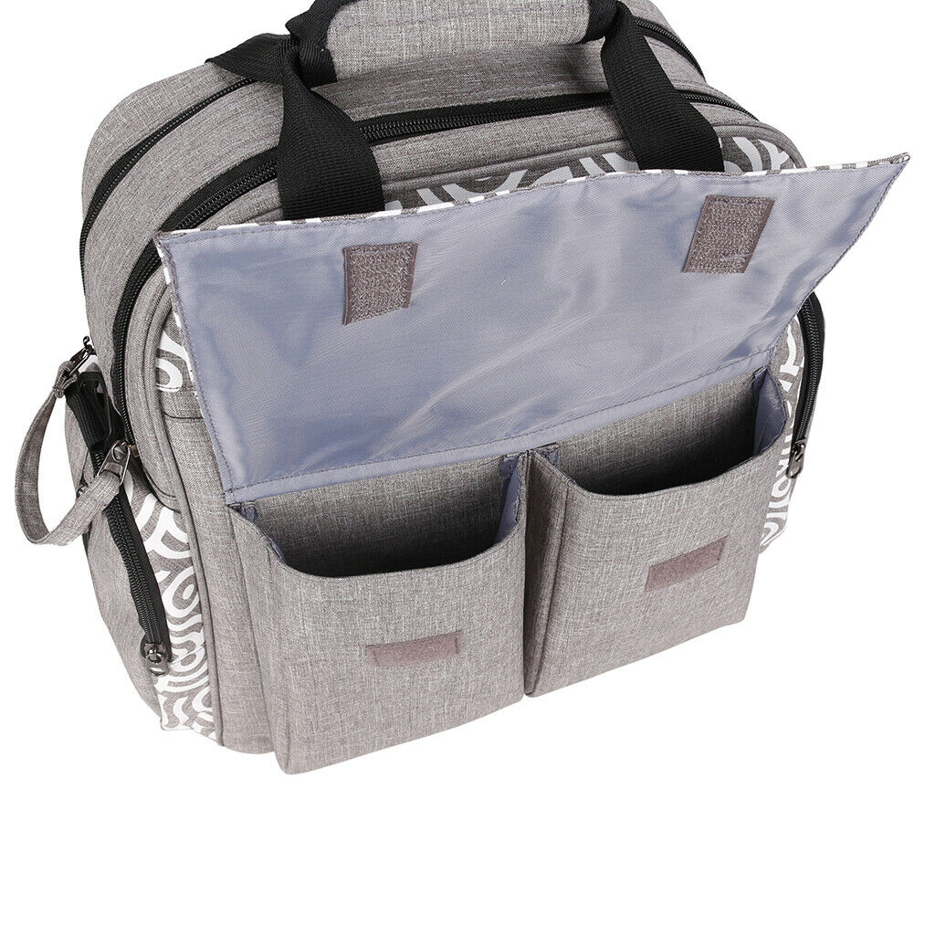 Baby Nappy Changing Bag Set Diaper Bags Mat Mummy Shoulder Handbag Grey