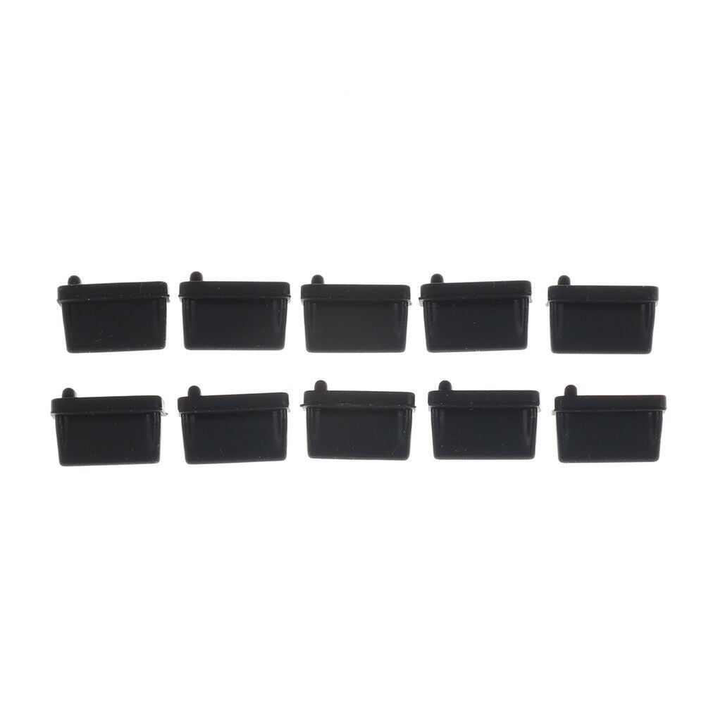 10X Black Rubber A Type Female USB Anti Dust Protector Plugs Stopper Cover YISJ