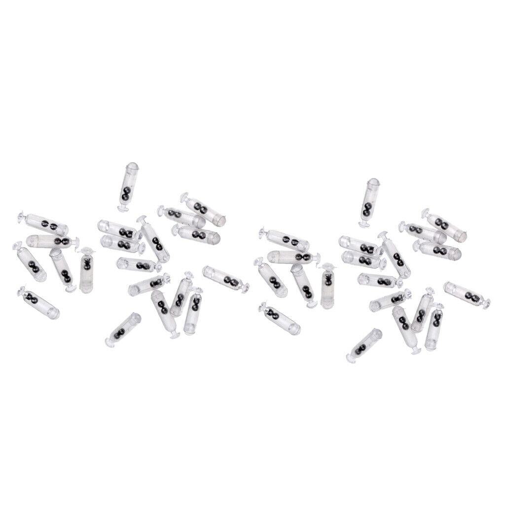 40x White Fishing Rattles Fishing Lure Metal Ball