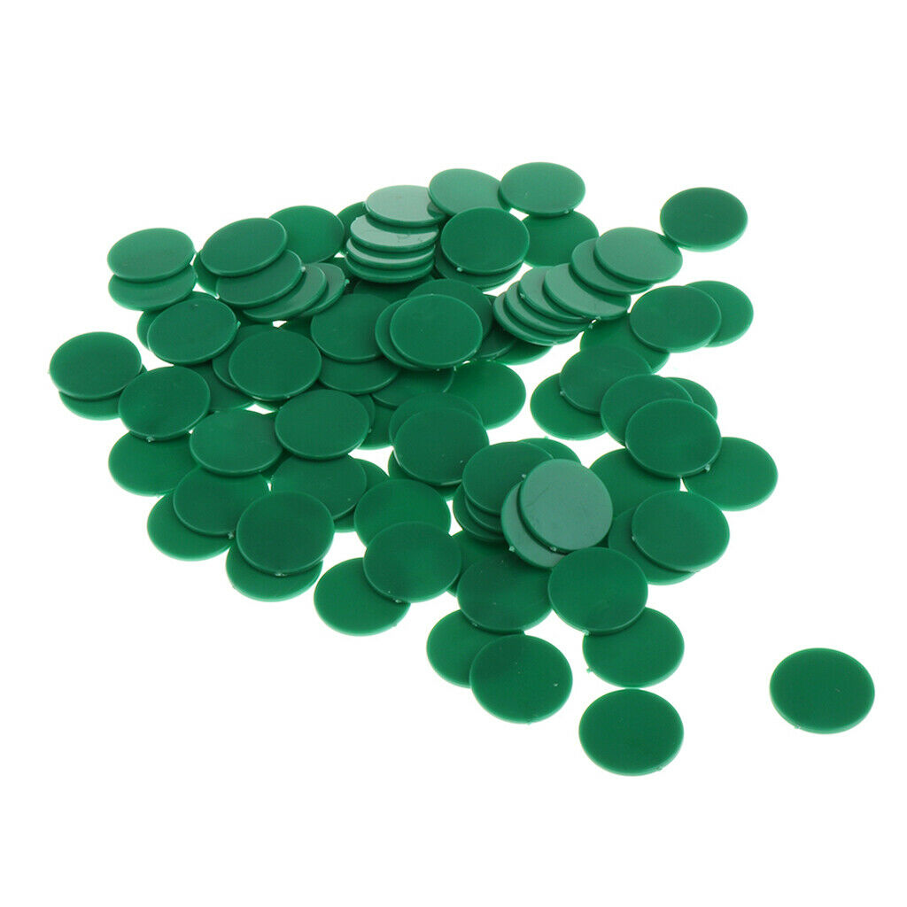 Lots 400 25mm Poker Chips Plastic Large Numbers Tokens Boundless Green