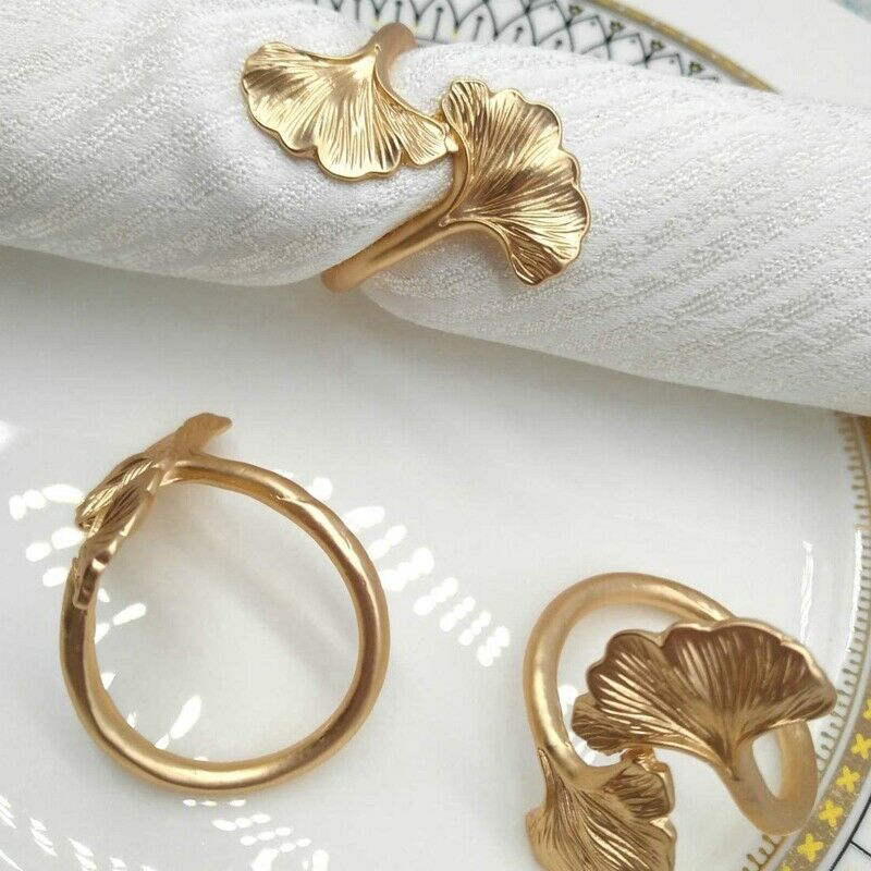 Ginkgo Leaf Napkin s,Metal Napkin Holders for Wedding Party and Daily Use,CoR3B9