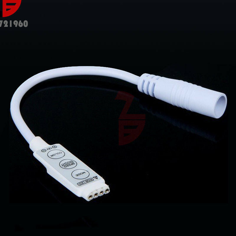 3 Key 12V Dimmer Control Mini LED Controller for RGB 5050 3528 LED Light Strip
