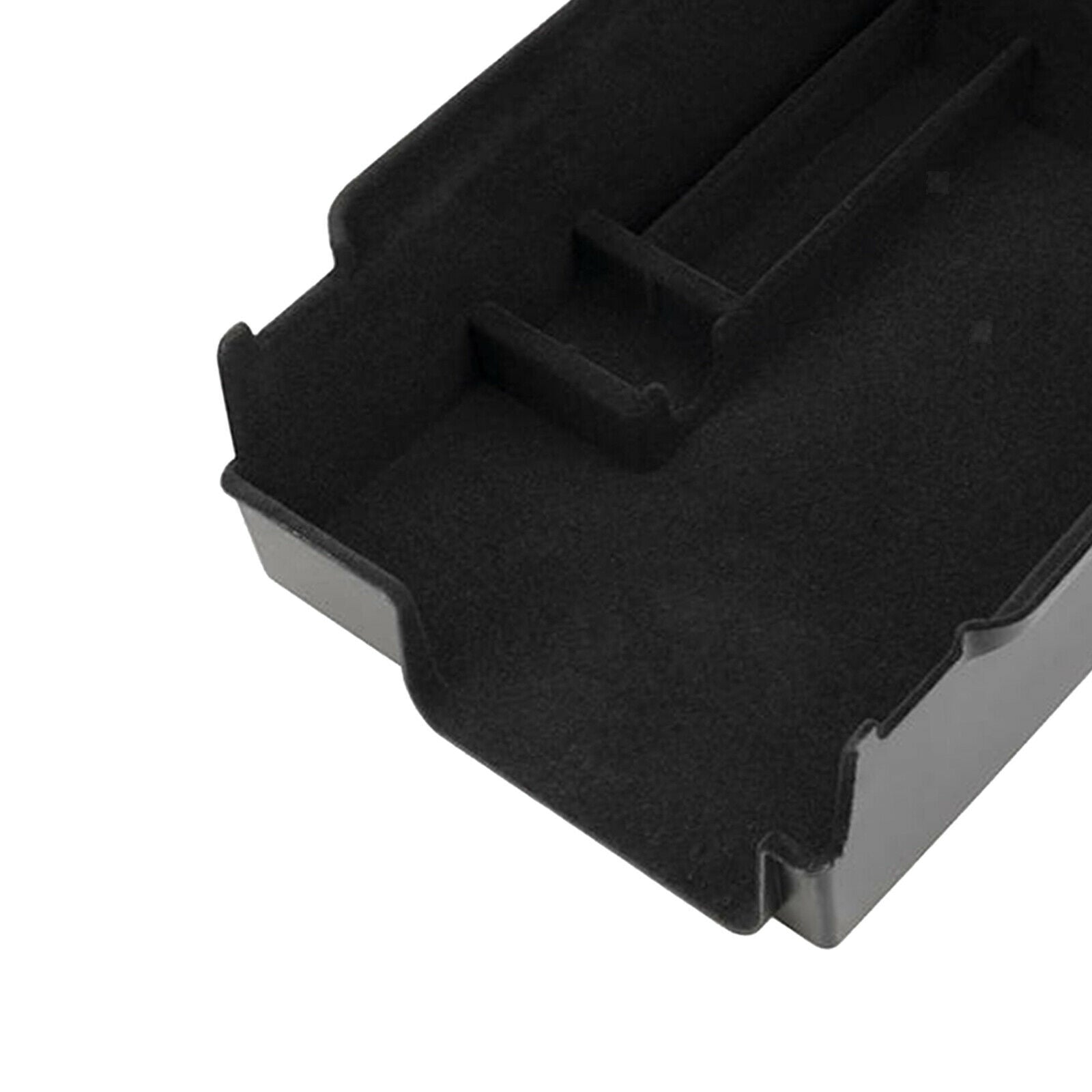 Durable Plasatic Car Center Console Storage Box Flocking Armrest Organizer Tray