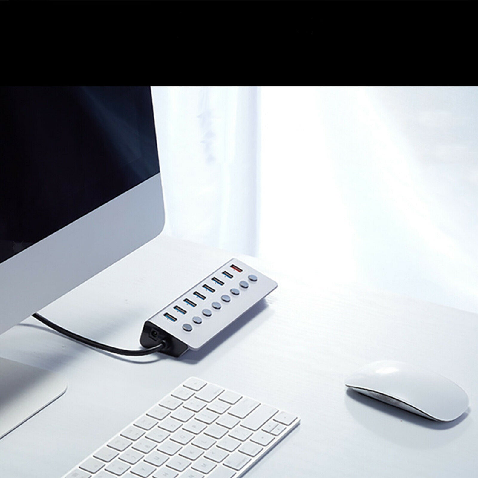 Universal Powered 8 Ports USB 3.0 Hub Portable USB Splitter Laptop PC Mouse