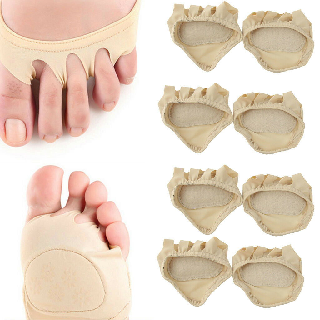 4 Pairs of Forefoot Metatarsal Pain Relief Cushion Ball of Foot Pads