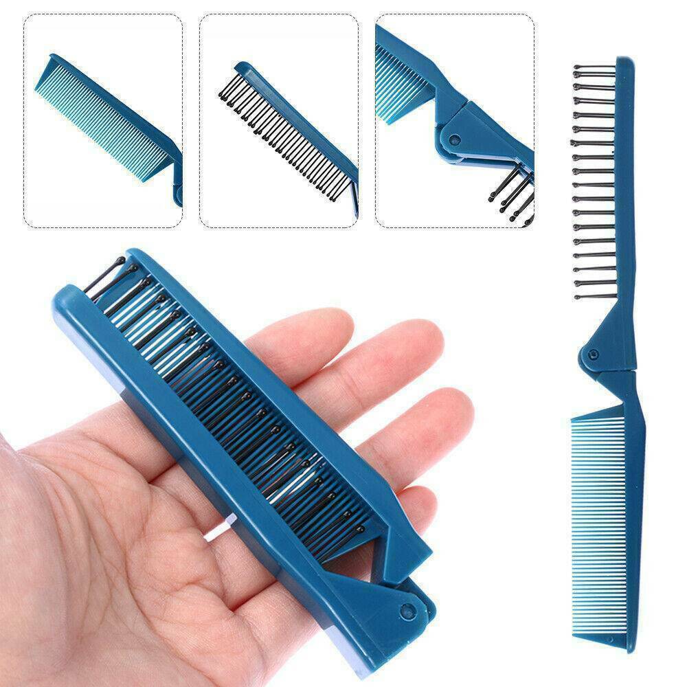 Folding Hair Compact Travel Brush Comb Pocket Size Car Purse Bag Styling Salonâ¤