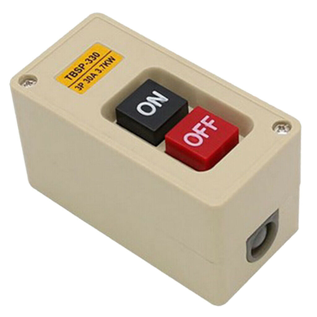 TBSP-330 3 Phase Waterproof 30A Power Push Button Switch Two Key Lock Tend