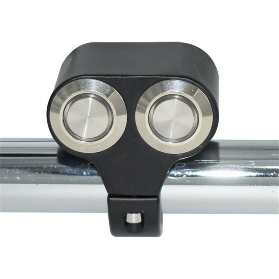 7/8" Aluminum Handlebar Switch Dual Light Rocker Waterproof For Motorcycle ATV