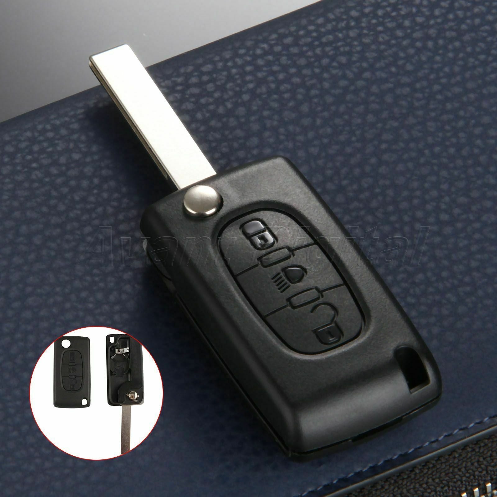 High Quality Car Remote 3 Button Key Shell Fob Case for Citroen C4 Picasso C5 C6