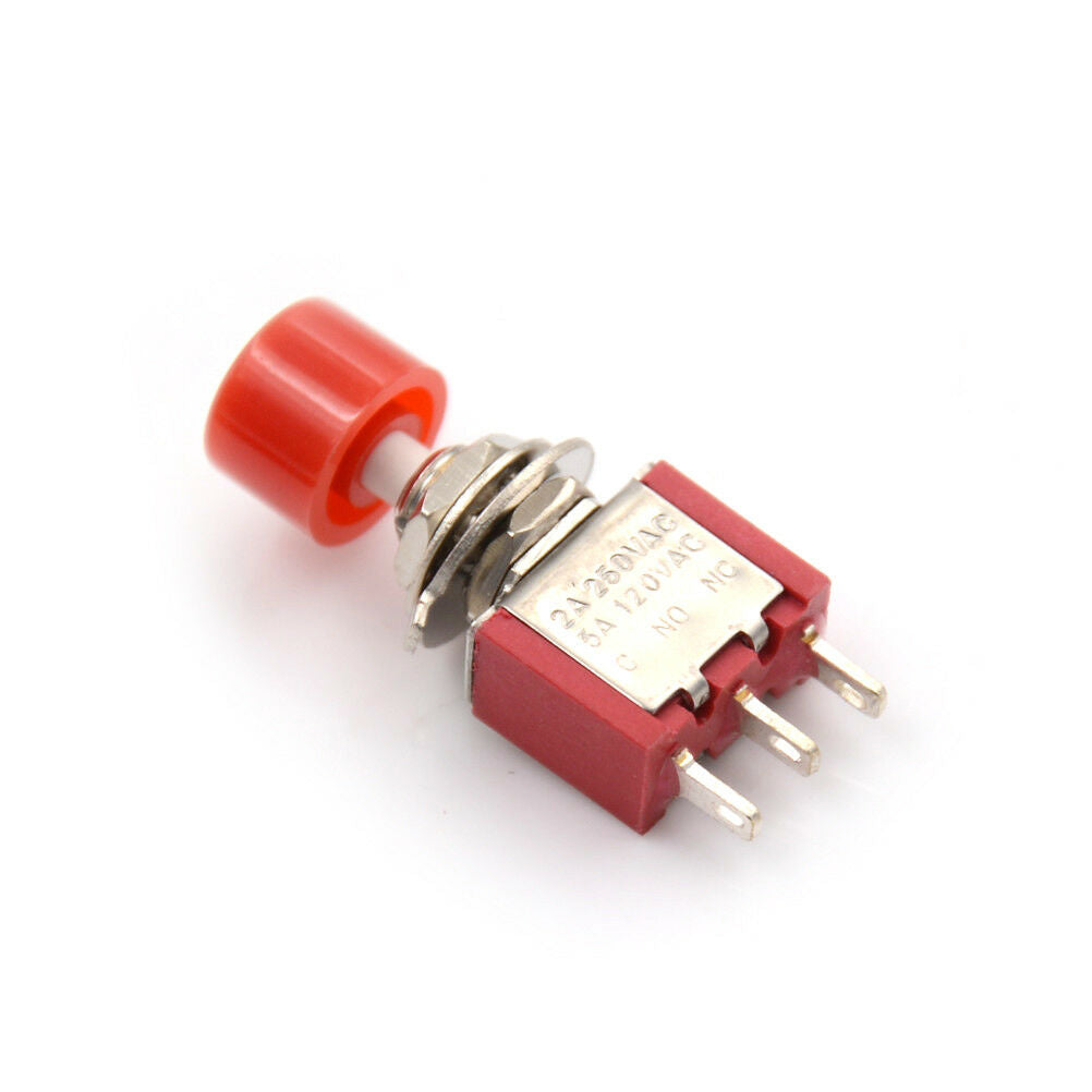 5x 3pin Momentary Red Push Button Toggle Switch PS-102 DS612 1NO 1NC 、BDDD