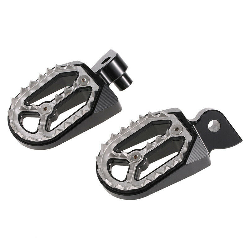 2PCS Motorcycle Pedal Non-slip Rear Foot Pegs Stainless steel Shark tooth Style