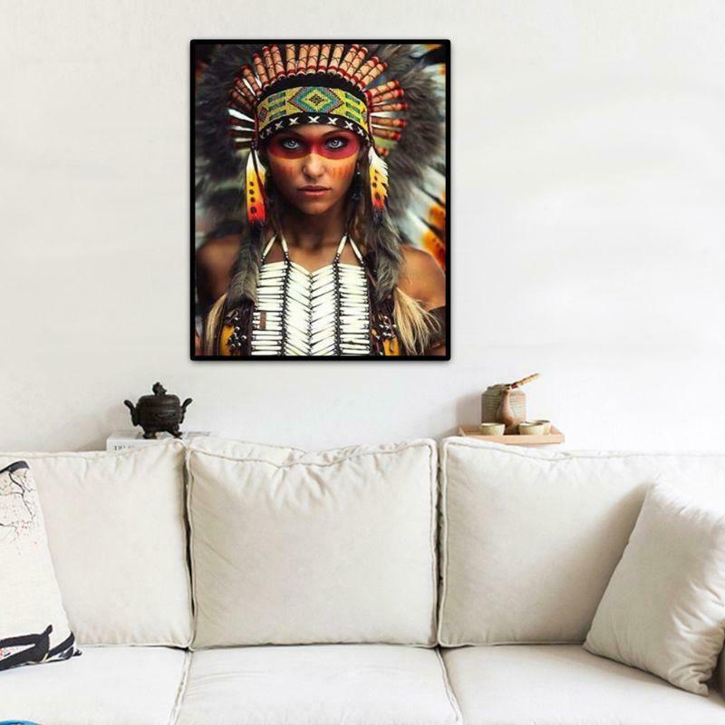 IndianDIY Oil Painting Paint By Numbers Kits with Brushes Acrylics Painting Kits