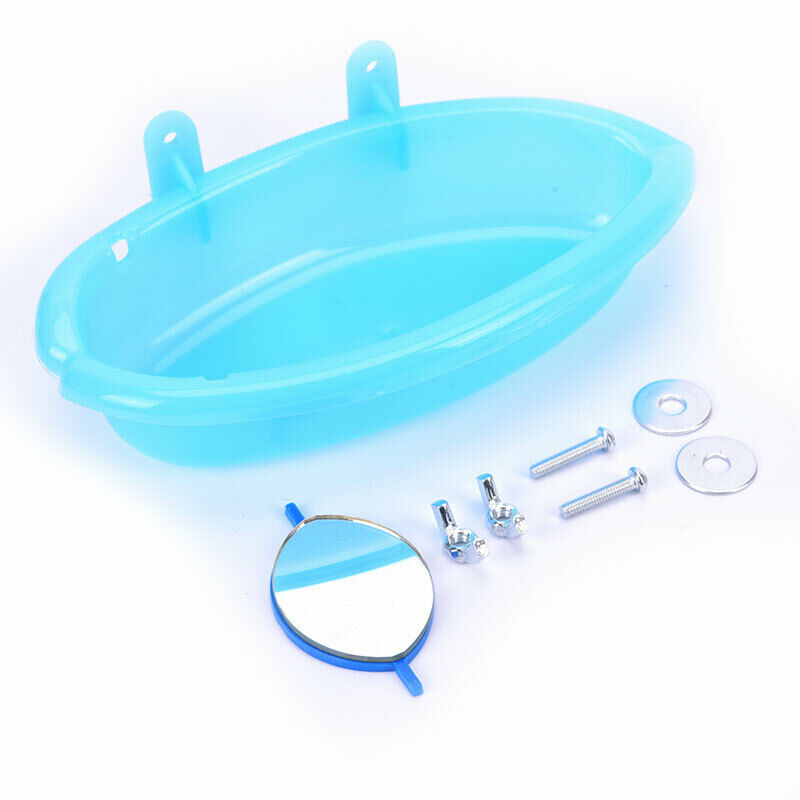 Parrot Bathtub With Mirror Pet Cage Accessories Bird Bath Shower Boxu Rf